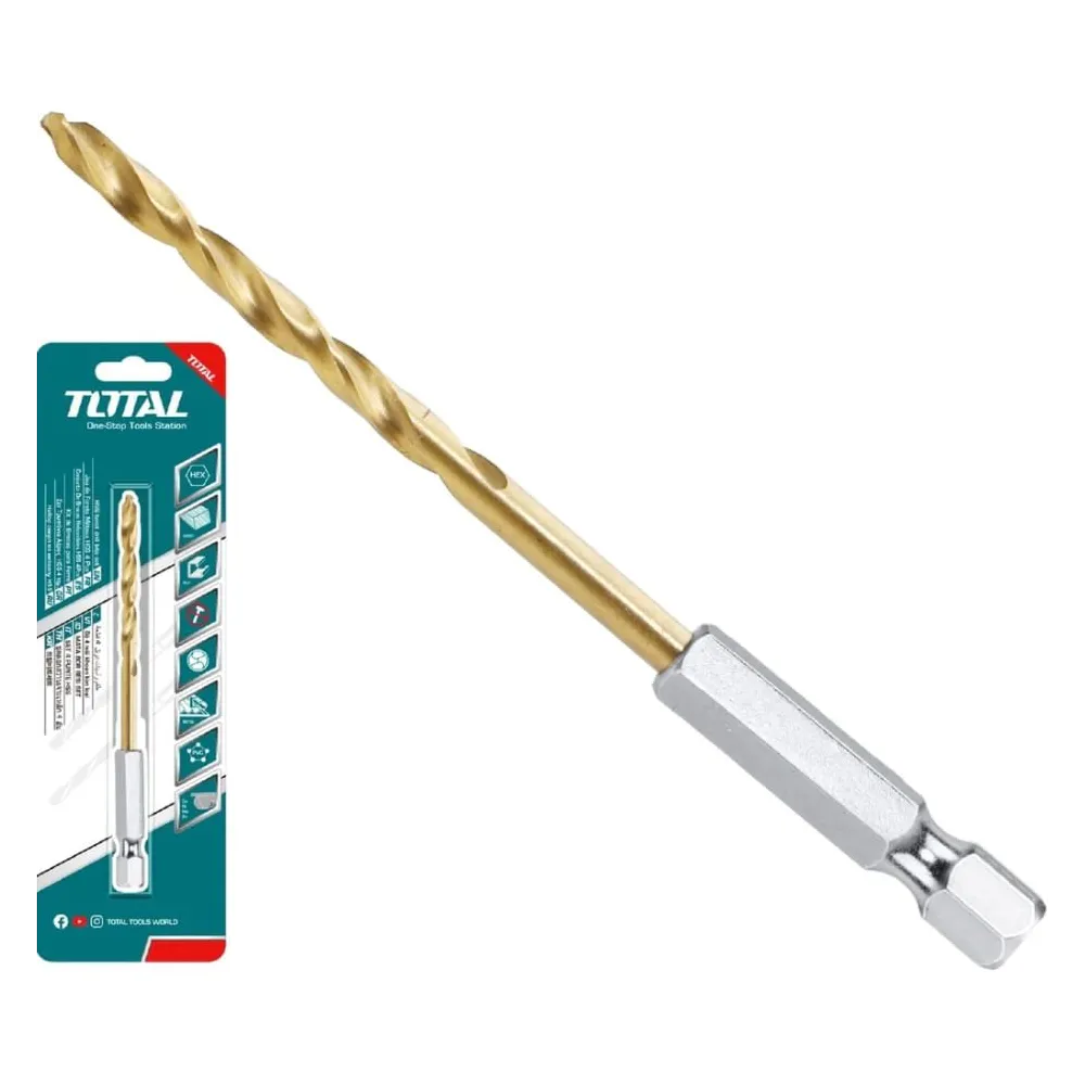 Total - burghiu cu cap bit prindere hexagonala hss3mm