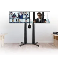 Stand mobil dublu b-tech pentru doua display-uri cu diagonala 56-65