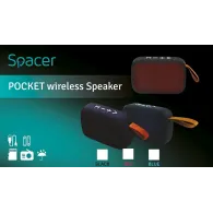 Boxa spacer portabila bluetooth pocket-red rms:  3w control volum acumulator 520mah timp de functionare pana la 5 ore distanta d