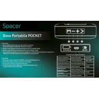 Boxa spacer portabila bluetooth pocket-blu rms:  3w control volum acumulator 520mah timp de functionare pana la 5 ore distanta d