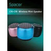 Boxa spacer portabila bluetooth cri-cri-bk rms:  3w control volum acumulator 300mah timp de functionare pana la 2 ore distanta d