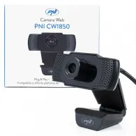 Camera web pni cw1850 full hd 1080p 2mp usb clip-on