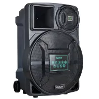 Boxa spacer portabila bluetooth lion tip troler rms: 120w 15 woofer acumulator 4.5a input : aux audio guitar usb/microsd remote 