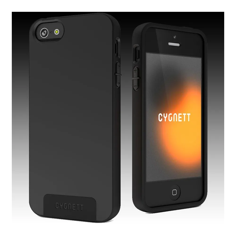 Cygnett iphone 5s case secondskin silicone black.