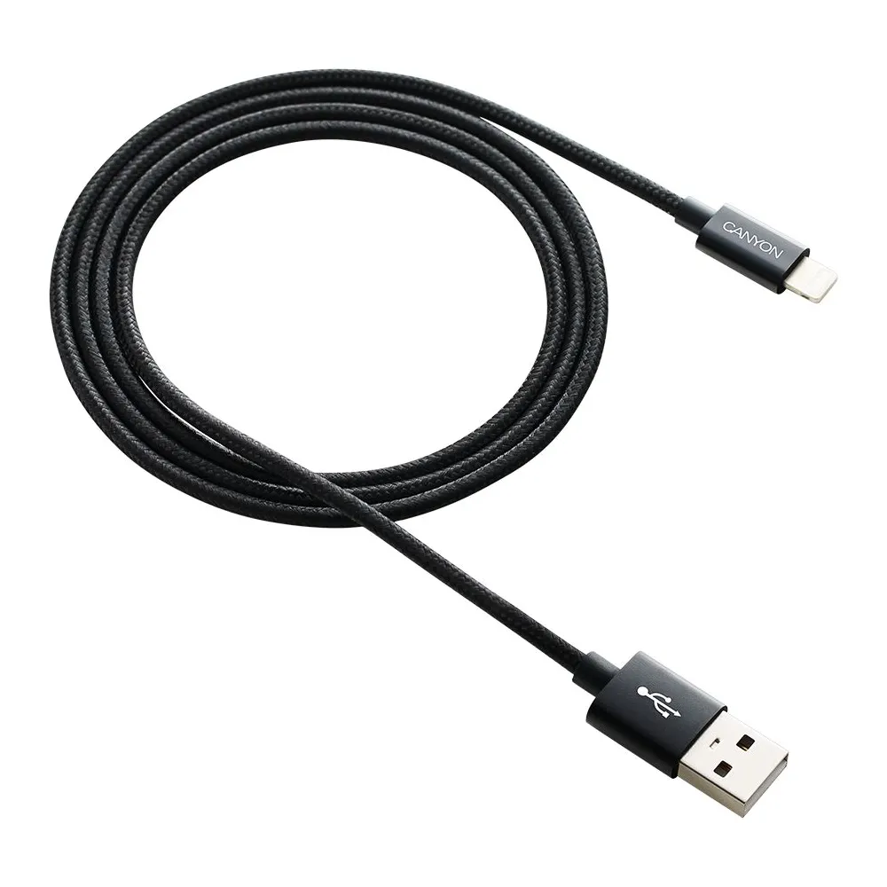 Canyon cfi-3 lightning usb cable for apple braided metallic shell