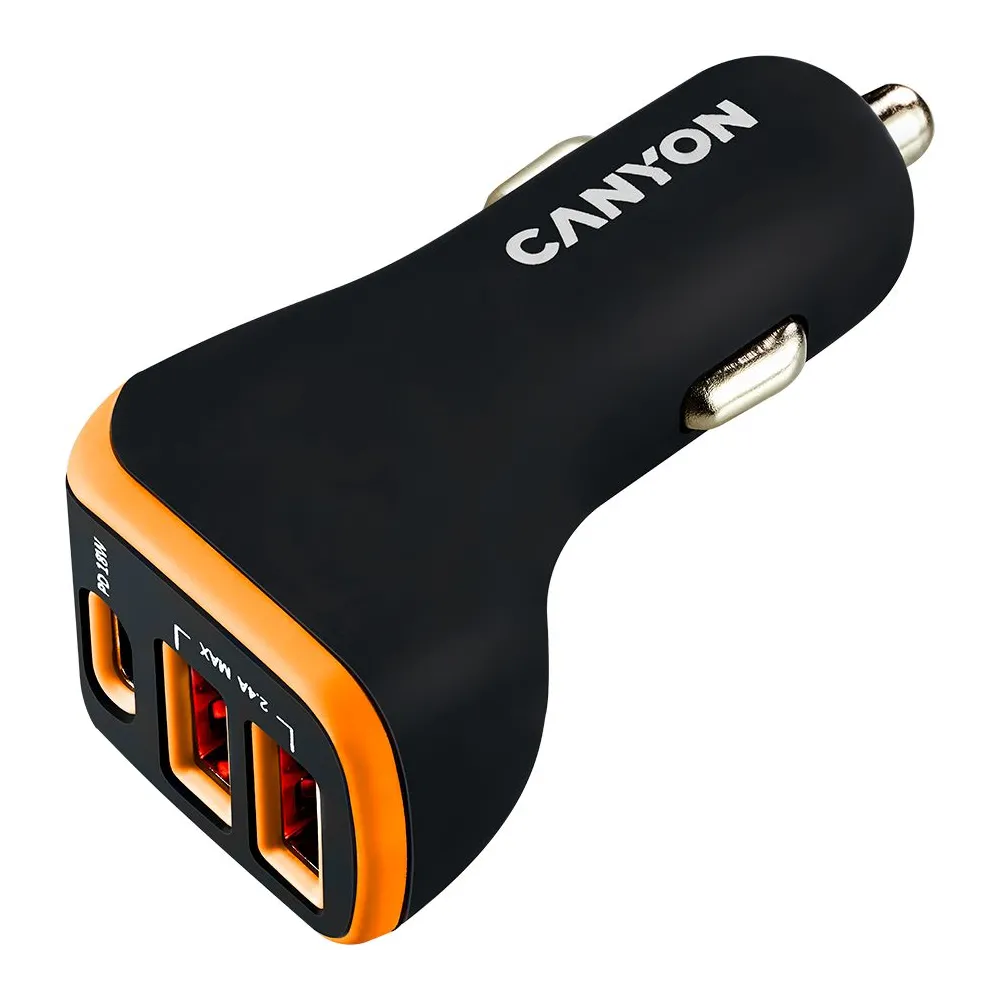 Canyon c-08 universal 3xusb car adapter input 12v-24v output dc
