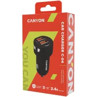 Canyon c-04 universal 2xusb car adapter input 12v-24v output 5v-2.4a
