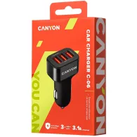 Canyon c-06 universal 3xusb car adapter input 12v-24v output 5v-3.1a