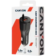 Canyon c-033 universal 1xusb car adapter plus lightning connector input