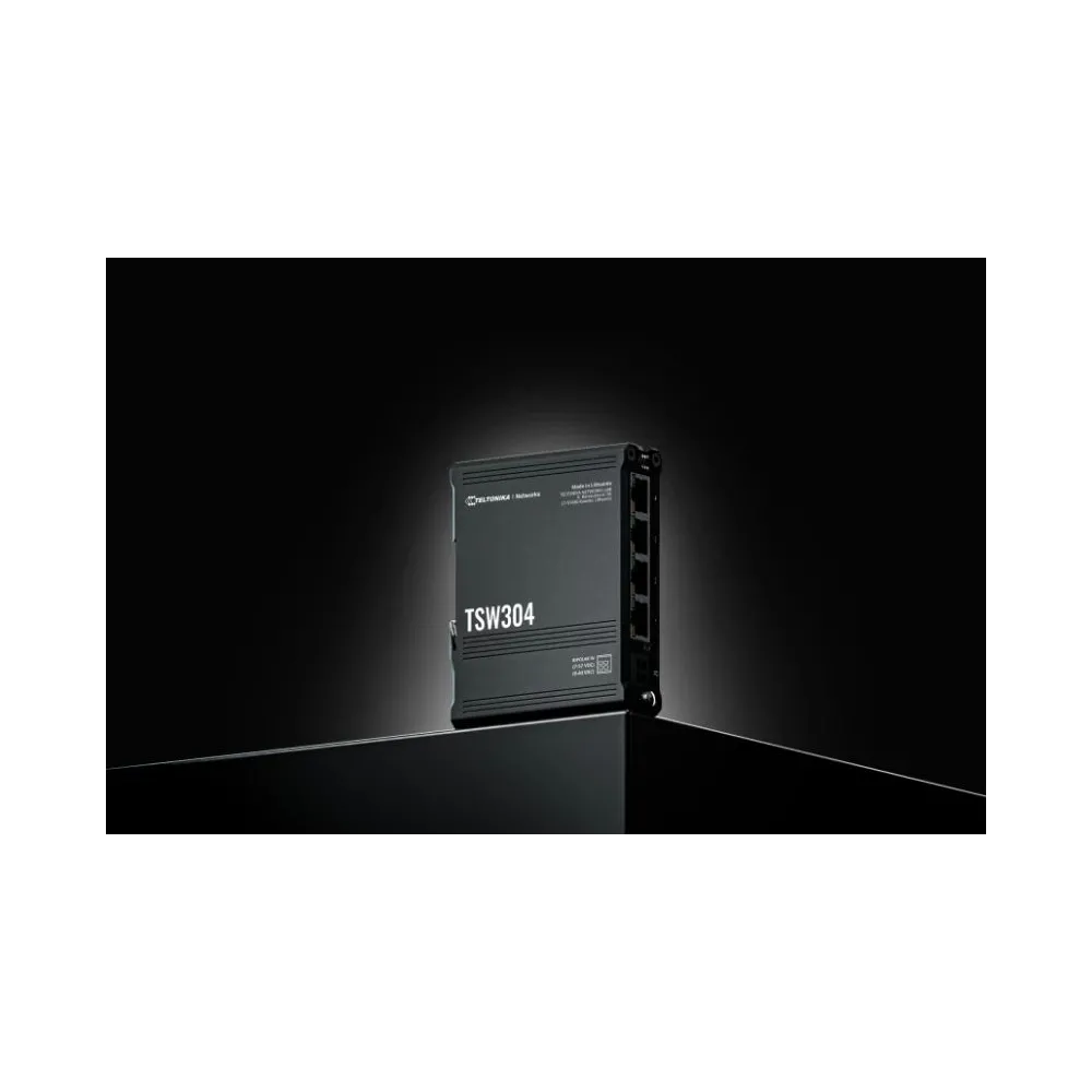 Teltonika 4port unmanaged din rail switch tsw304 interfata: 4 x