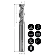 Freza cu 2 caneluri racire interna datron 0068912