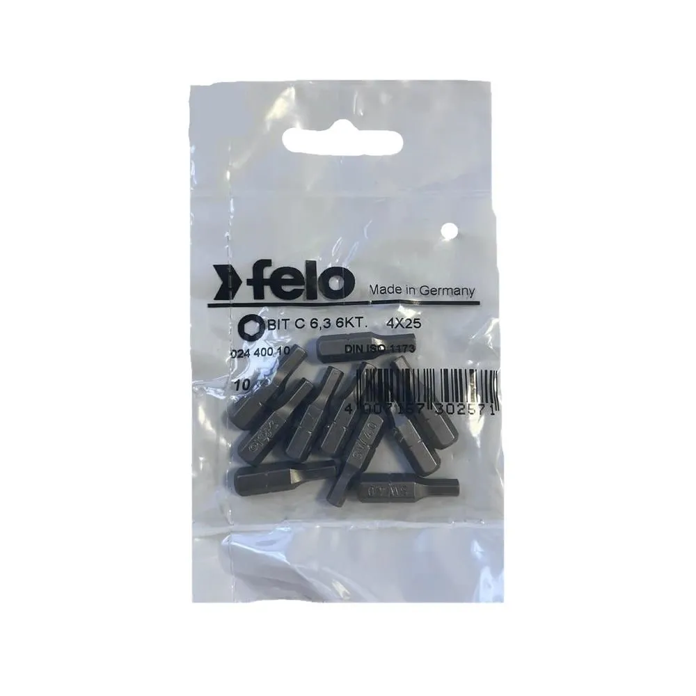 Set 10 biti felo seria industrial profil hex c6.3