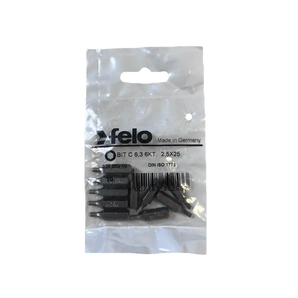 Set 10 biti felo seria industrial profil hex c6.3