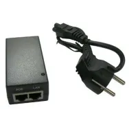 Alimentator DC, 24V, 1A cu Power Over Ethernet, negru