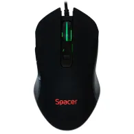 Mouse  spacer - gaming gaming cu fir usb optic 2400 dpi butoane/scroll 6/1 iluminare negru sp-gm-01 (include tv 0.18lei) Spacer 