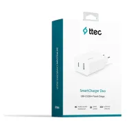Ttec charger SmartCharger Duo PD USB-C/USB-A Travel - 32W