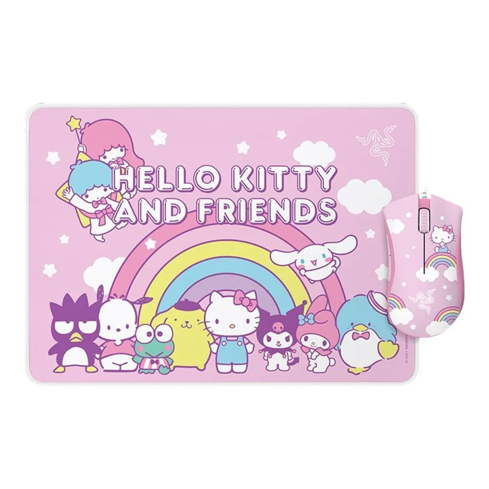 Razer Gaming-Maus Deathadder Essential & Goliathus Speed Bundle - Rosa/Bunt