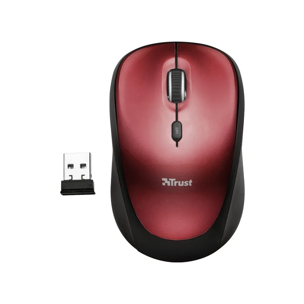 Trust yvi wireless mouse - red tr-19522 (include tv 0.18lei) Trust - 1