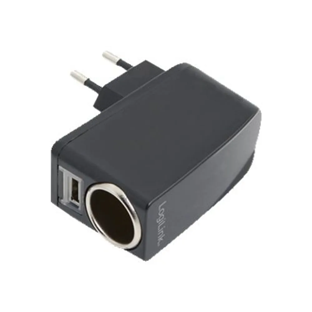 LogiLink power adapter - USB automobile cigarette lighter