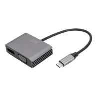 DIGITUS Graphics adapter DA-70827 - USB-C to VGA / DisplayPort - 20 cm