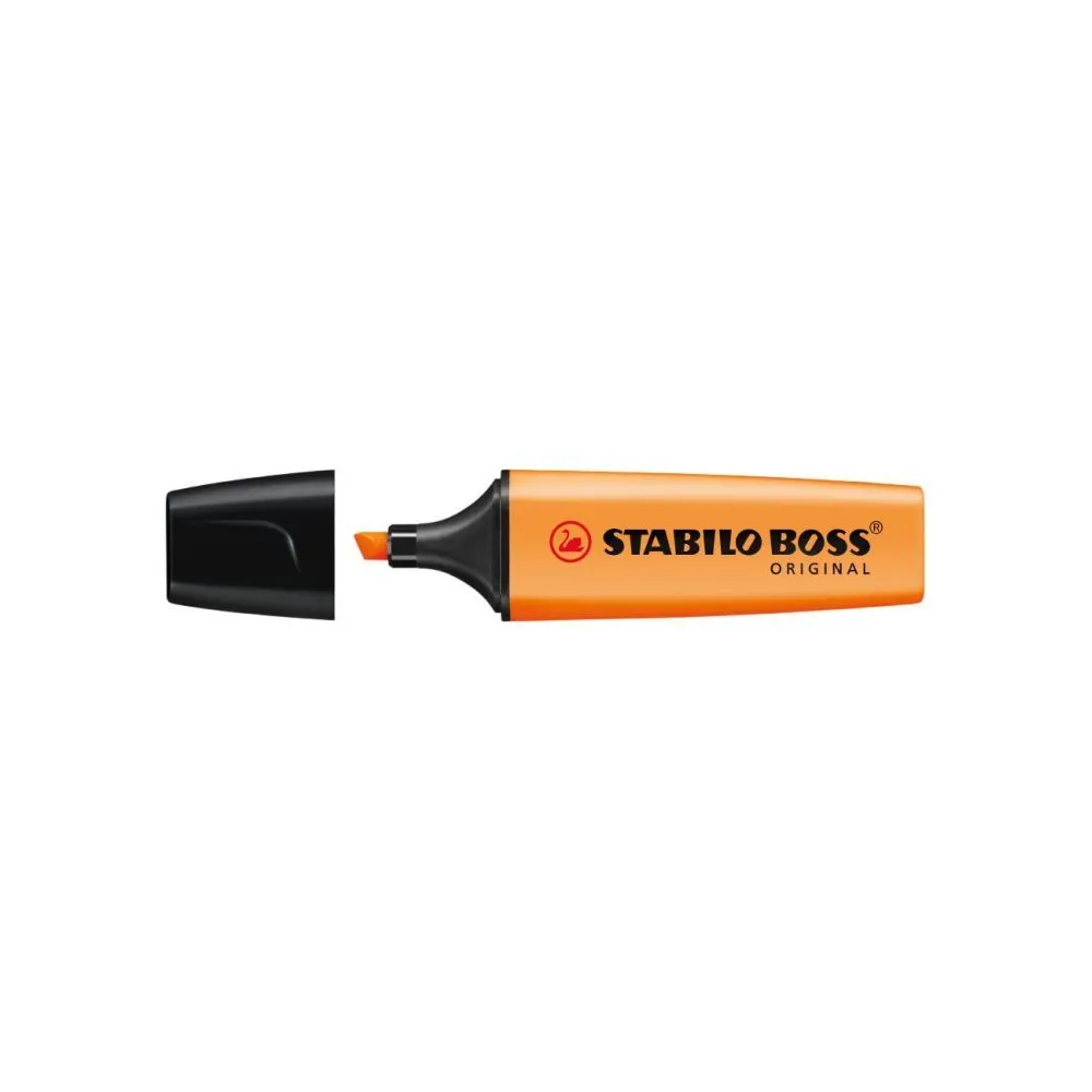 Textmarker stabilo boss varf retezat 2-5 mm portocaliu