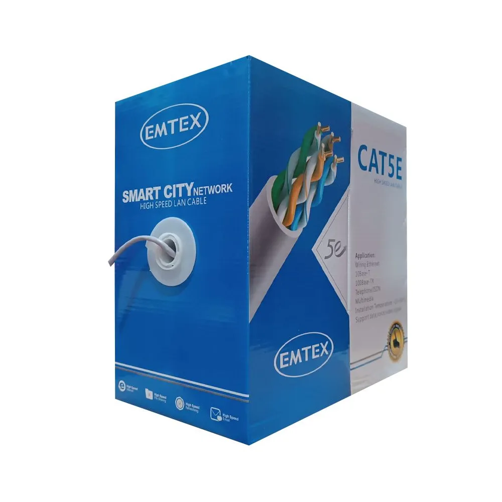 Cablu utp cat5e cupru 25awg 0.45mm 305m emtex