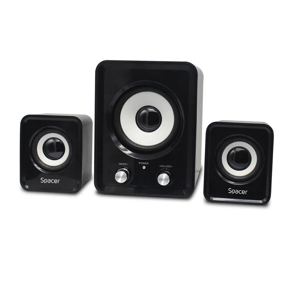 Boxe spacer 2.1 rms:  11w (2 x 3w + 5w) control volum usb power black spb-807-bk   (include tv 1.5 lei) Spacer - 1