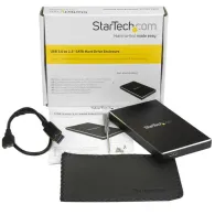 StarTech.com SAT2510BU32 carcasă disc memorie Cutie protecție HDD SSD Negru 2.5"