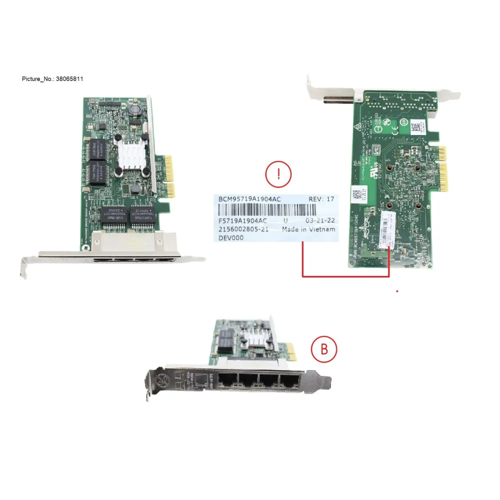 Plan cp bcm5719-4p 4x 1000base-t pcie