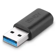 Lindy 41904 adaptor mufă cablu USB 3.2 Type A USB 3.2 Type C Negru