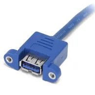 StarTech.com USB3SPNLAFHD adaptor mufă cablu 2 x USB A IDC Albastru