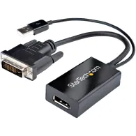 StarTech.com DVI2DP2 adaptor pentru cabluri video 0,254 m DVI-D DisplayPort Negru