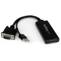 StarTech.com VGA2HDU adaptor pentru cabluri video Negru