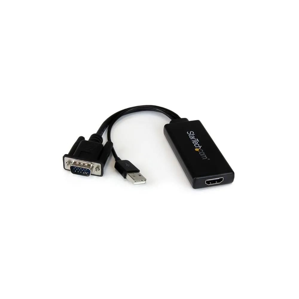 StarTech.com VGA2HDU adaptor pentru cabluri video Negru