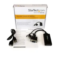 StarTech.com VGA2HDU adaptor pentru cabluri video Negru
