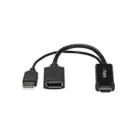 StarTech.com HD2DP adaptor pentru cabluri video Negru