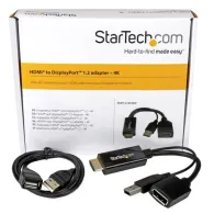 StarTech.com HD2DP adaptor pentru cabluri video Negru