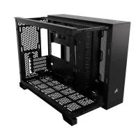 2500d airflow tempered glass micro-atx negru