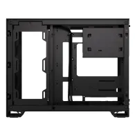 2500d airflow tempered glass micro-atx negru