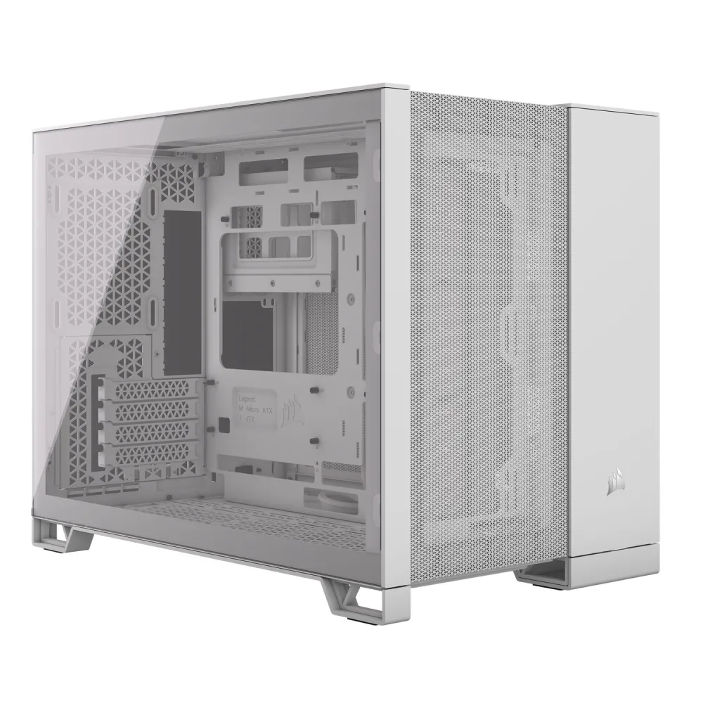 2500d airflow tempered glass micro-atx alb
