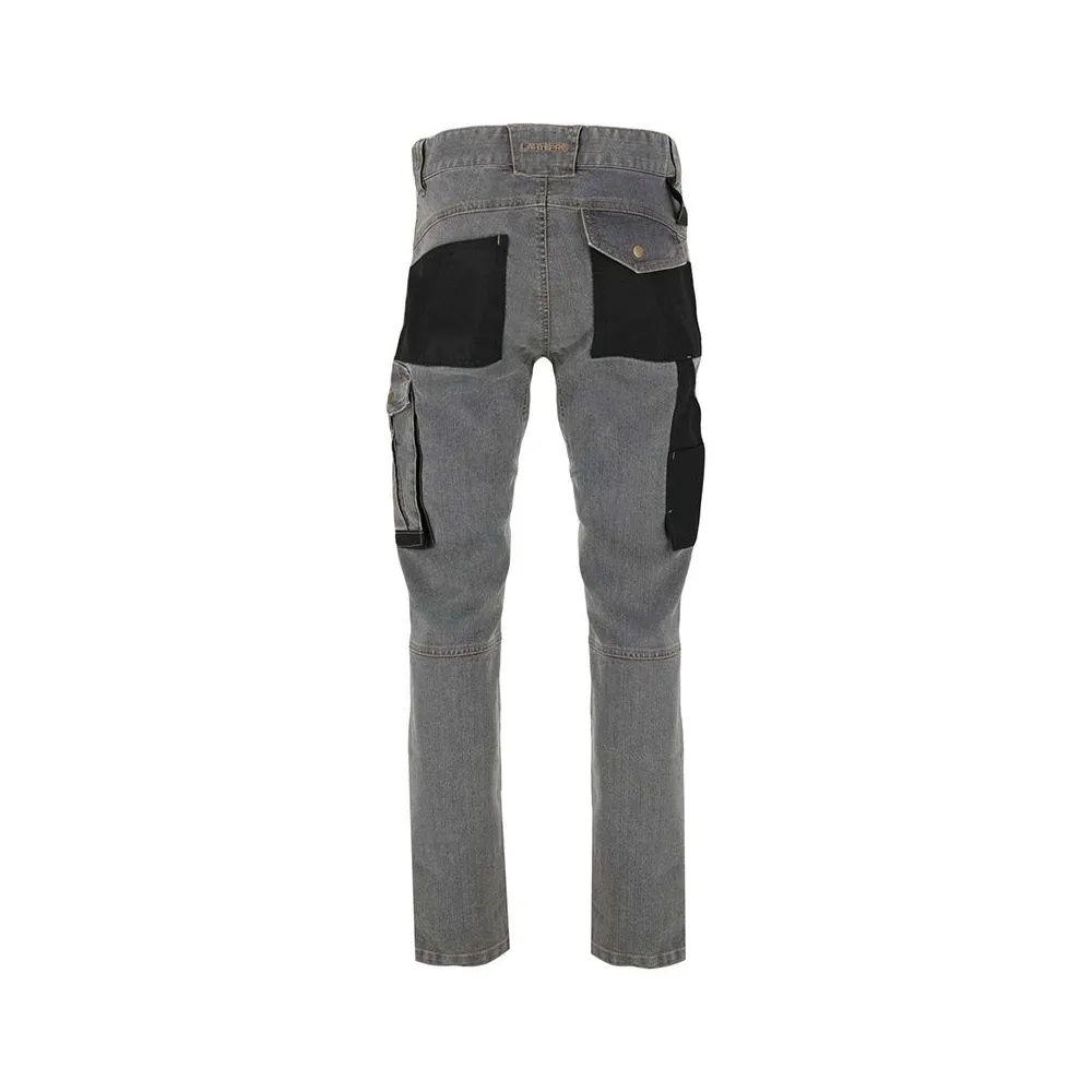 Pantalon lucru tip-blugi slim-fit elastic gri - m