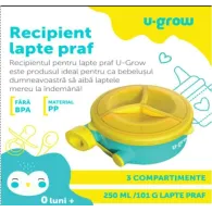 Recipient lapte praf cu 3 compartimente u-grow