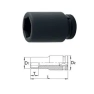 Unior 616778 cap cheie tubulara impact lung 1 36x56mm