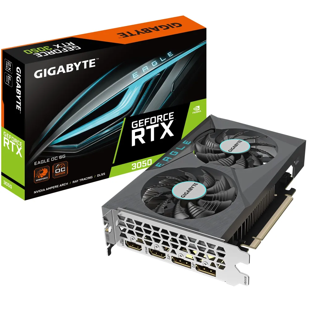 Gigabyte EAGLE GeForce RTX 3050 OC 6G NVIDIA 6 Giga Bites GDDR6