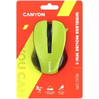 Canyon mw-1 yellow 2.4ghz wireless optical mouse with 3 buttons