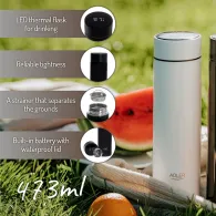 Termos cu afisaj temperatura negru adler