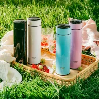 Termos cu afisaj temperatura albastru adler