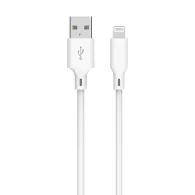 Cablu USB 2.0 A tata - Lightning, 2m, alb, cutie, Well