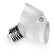 Adaptor dublu dulie E27, alb, R2-G27 Plastrol