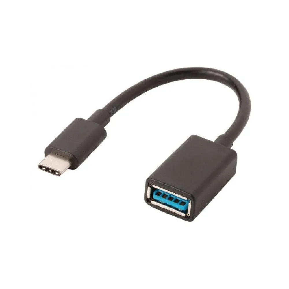 Adaptor cablu USB-C - USB 3.0 A mama, 0.15m, negru
